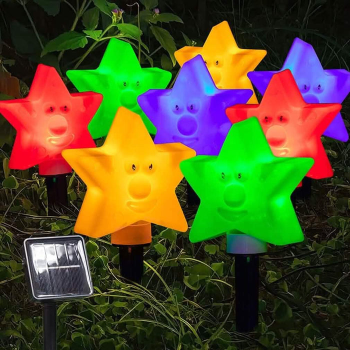 8-Pack: Solar Powered Star Lights 8 Modes Landscape Pathway Stake Lights by DailySale
