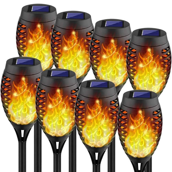 8-Pack: Solar Torch Light with Flickering Flame by DailySale
