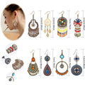 8-Pairs: Bohemian Hollow Retro Dangle Earrings by DailySale