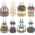 8-Pairs: Bohemian Hollow Retro Dangle Earrings by DailySale