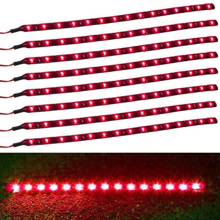 8-Piece: Flexible Waterproof LED Strip Light for Car by DailySale