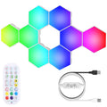 8-Piece: Hexagon Light Panels RGBW Colorful Splicing Wall Lamps by DailySale
