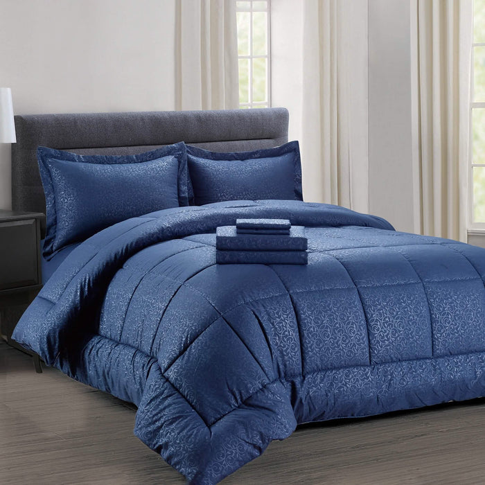 8-Piece: Plazatex Vine Microfiber Comforter Bed in A Bag Set by DailySale