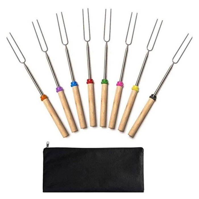 8-Piece Set: Marshmallow Roasting Sticks with Wooden Handle by DailySale