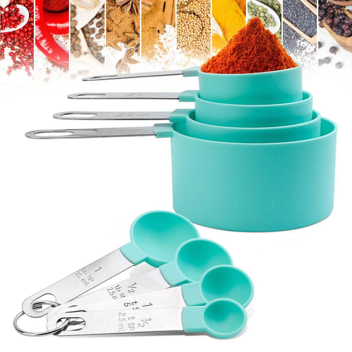 8-Piece Set: Plastic Measuring Spoon Cups by DailySale