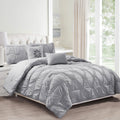 8-Piece Set: Solid Ruching Pintucked Oversized Comforter Set by DailySale