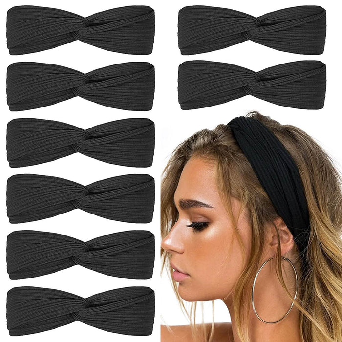 8-Piece: Twist Knotted Boho Stretchy Hair Bands by DailySale