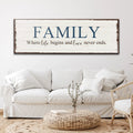 8 Powerful Words Family Sign II by Tailored Canvases