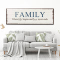 8 Powerful Words Family Sign II by Tailored Canvases