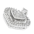 10K White Gold 1 cttw Multi Cut 1 cttw Diamond Heart Pendant Necklace (H-I, I1-I2) by Bids.com