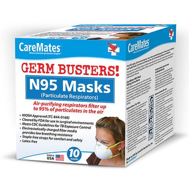CareMates Germ Busters! N95 Masks by Pasteur Pharmacy