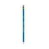 Ticonderoga Erasable Colored Pencils, 2.6 mm, 2B (#1), Blue Lead, Blue Barrel, Dozen