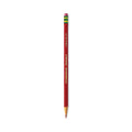 Ticonderoga Erasable Colored Pencils, 2.6 mm, 2B (#1), Carmine Red Lead, Carmine Red Barrel, Dozen