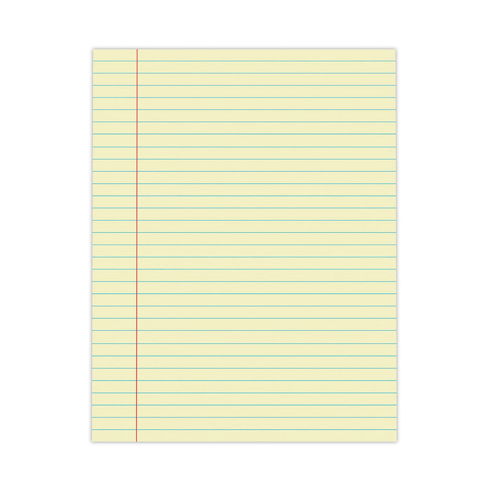 Universal Glue Top Pads, Wide/Legal Rule, 50 Canary-Yellow 8.5 x 11 Sheets, Dozen