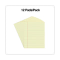 Universal Glue Top Pads, Wide/Legal Rule, 50 Canary-Yellow 8.5 x 11 Sheets, Dozen