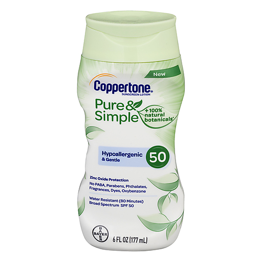 Coppertone Sunscreen Lotion, Hypoallergenic & Gentle, Broad Spectrum SPF 50 by Pasteur Pharmacy