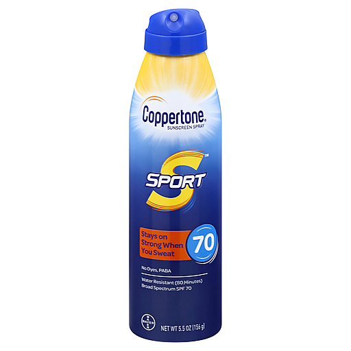 Coppertone Sport Sunscreen Continuous Spray Broad Spectrum SPF 70, 5.5 Ounces by Pasteur Pharmacy