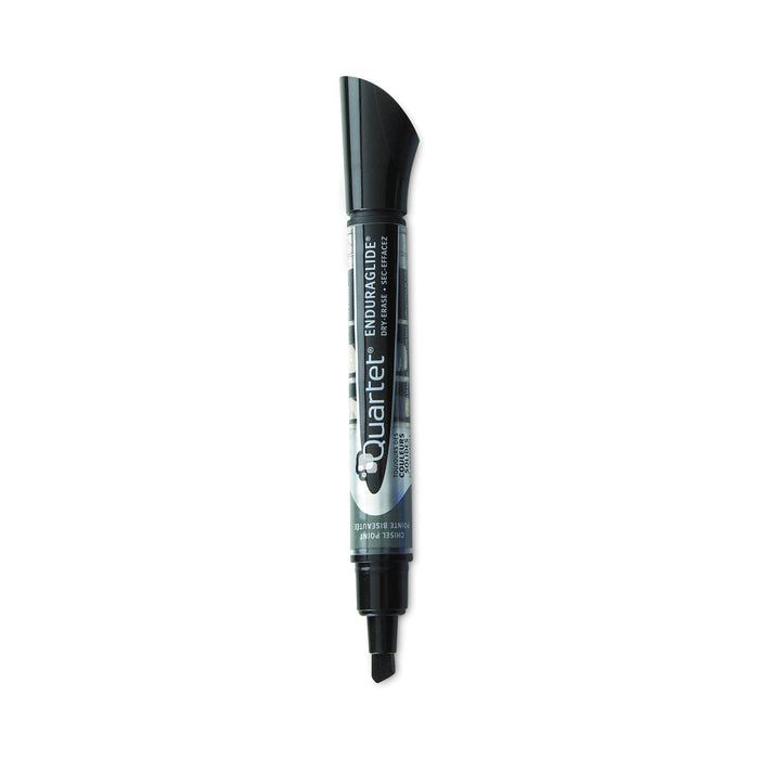 Quartet EnduraGlide Dry Erase Marker, Broad Chisel Tip, Black, Dozen