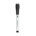 U Brands Medium Point Low-Odor Dry-Erase Markers with Erasers, Medium Bullet Tip, Black, Dozen