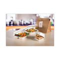 Dart Insulated Foam Hinged Lid Containers, 3-Compartment, 9.3 x 9.5 x 3, White, 200/Pack, 2 Packs/Carton