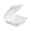 Dart Insulated Foam Hinged Lid Containers, 1-Compartment, 9 x 9.4 x 3, White, 200/Pack, 2 Packs/Carton