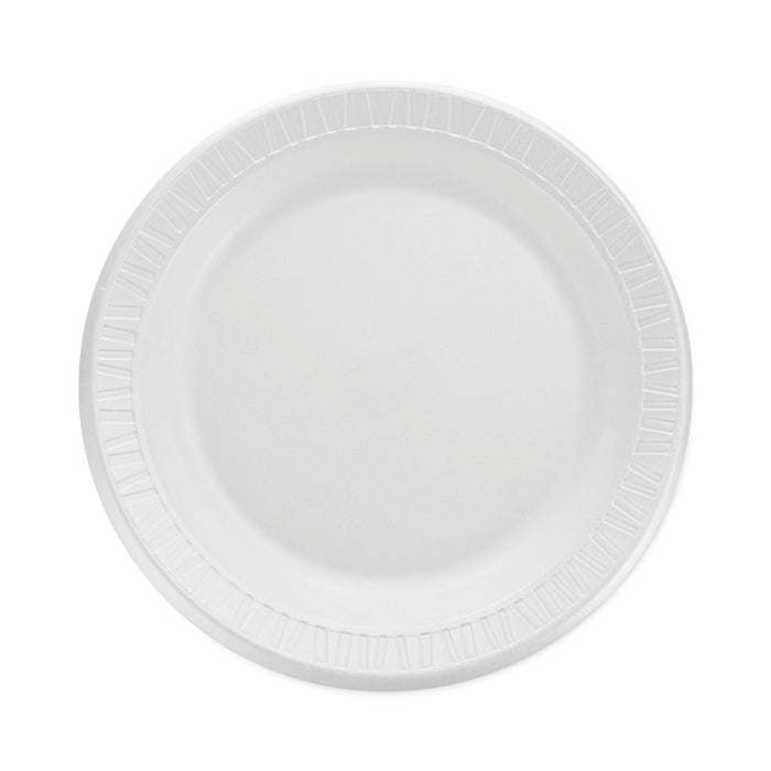 Dart Quiet Classic Laminated Foam Dinnerware, Plate, 9", White, 125/Pack, 4 Packs/Carton