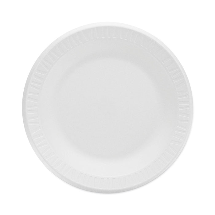 Dart Concorde Non-Laminated Foam Plate, 10.25" dia., White, 125/Pack, 4 Packs/Carton
