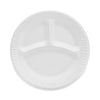 Dart Concorde Non-Laminated Foam Plate, 3-Compartment, 9" dia, 125/Pack, 4 Packs/Carton