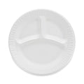 Dart Concorde Non-Laminated Foam Plate, 3-Compartment, 9" dia, 125/Pack, 4 Packs/Carton
