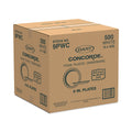 Dart Concorde Non-Laminated Foam Plate, 9" dia, 125/Pack, 4 Packs/Carton