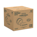 Dart Concorde Non-Laminated Foam Plate, 3-Compartment, 10.25" dia, White, 125/Pack, 4 Packs/Carton