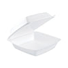 Dart Insulated Foam Hinged Lid Containers, 1-Compartment, 7.9 x 8.4 x 3.3, White, 200/Pack, 2 Packs/Carton