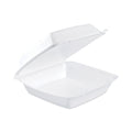 Dart Insulated Foam Hinged Lid Containers, 1-Compartment, 7.9 x 8.4 x 3.3, White, 200/Pack, 2 Packs/Carton