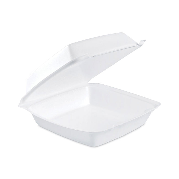 Dart Insulated Foam Hinged Lid Containers, 1-Compartment, 7.9 x 8.4 x 3.3, White, 200/Pack, 2 Packs/Carton