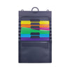 Smead Cascading Wall Organizer, 6 Sections, Letter Size, 14.25 x 24.25, Gray, Neon Green, Neon Orange, Neon Pink, Purple, Yellow