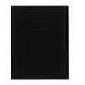 Blueline Business Notebook with Self-Adhesive Labels, 1 Subject, Medium/College Rule, Black Cover, 9.25 x 7.25, 192 Sheets