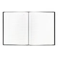 Blueline Business Notebook with Self-Adhesive Labels, 1 Subject, Medium/College Rule, Black Cover, 9.25 x 7.25, 192 Sheets