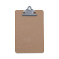 Universal Hardboard Clipboard, 0.75" Clip Capacity, Holds 5 x 8 Sheets, Brown