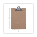 Universal Hardboard Clipboard, 0.75" Clip Capacity, Holds 5 x 8 Sheets, Brown