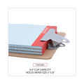Universal Hardboard Clipboard, 0.75" Clip Capacity, Holds 5 x 8 Sheets, Brown