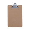 Universal Hardboard Clipboard, 0.75" Clip Capacity, Holds 5 x 8 Sheets, Brown, 3/Pack