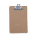 Universal Hardboard Clipboard, 0.75" Clip Capacity, Holds 5 x 8 Sheets, Brown, 3/Pack