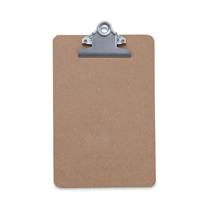 Universal Hardboard Clipboard, 0.75" Clip Capacity, Holds 5 x 8 Sheets, Brown, 3/Pack