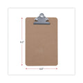 Universal Hardboard Clipboard, 0.75" Clip Capacity, Holds 5 x 8 Sheets, Brown, 3/Pack