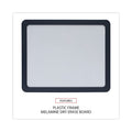 Universal Recycled Cubicle Dry Erase Board, 15.88 x 12.88, Charcoal, with Three Magnets