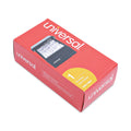 Universal Business Card File, Holds 600 2 x 3.5 Cards, 4.25 x 8.25 x 2.5, Metal/Plastic, Black