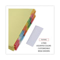 Universal Deluxe Extended Insertable Tab Indexes, 8-Tab, 11 x 8.5, Buff, Assorted Tabs, 24 Sets