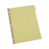 Universal Deluxe Extended Insertable Tab Indexes, 8-Tab, 11 x 8.5, Buff, Clear Tabs, 24 Sets