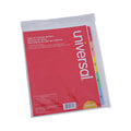 Universal Deluxe Table of Contents Dividers for Printers, 5-Tab, 1 to 5; Table Of Contents, 11 x 8.5, White, 6 Sets
