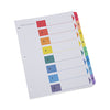 Universal Deluxe Table of Contents Dividers for Printers, 8-Tab, 1 to 8; Table Of Contents, 11 x 8.5, White, 6 Sets